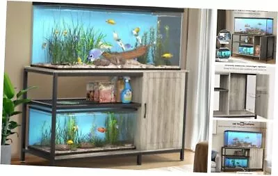 55-90 Gallon Fish Tank Stand Large Aquarium Stand With Accessories 51.6  W Grey • $275.98