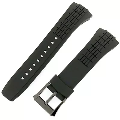 Seiko Black Rubber Watch Strap Band W/ Black Buckle For Velatura SNAE17P SNAA93P • $115