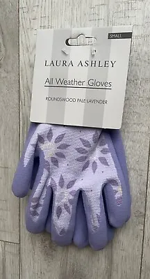 LAURA ASHLEY PAIR OF ALL WEATHER GARDEN GLOVES.Roundswood Pale Levanter Small • £10.99