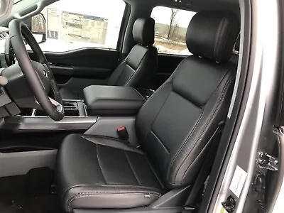 2021 2022 2023 Ford F-150 XLT Super Crew Factory-Style Black Leather Seat Covers • $749