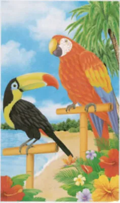 £7.55 • Buy LUAU Hawaiian Tropical Party Scene Setter Photo Backdrop Island Parrot Toucan