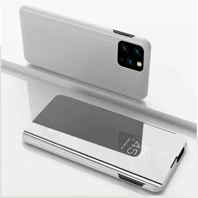 $11.13 • Buy Clear View Mirror Leather Flip Case For IPhone 14 Pro Max 13 Pro 12 11 XS XR 87+