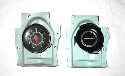 $40 • Buy 1969 69 Chevy Chevelle Malibu Factory Dash Clock AND Clock Delete Plate