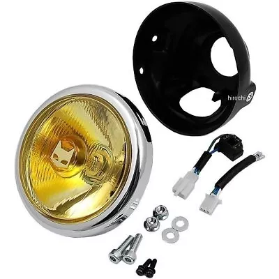 MARCHAL 819 Driving Lamp Full Kit Yellow Lens Black Case Monkey Gorilla Ape Etc. • $179.48