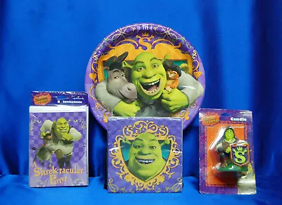 Shrek Party Set # 6 Napkin Plates Candle Invites Thanks Ogre Battle Gear • $44.99