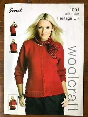 £1.99 • Buy Jarol 1001 Knitting Pattern Ladies DK Round Neck Cardigan