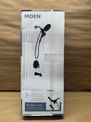 MOEN 82611BL Brecklyn Single-Handle 6-Spray Tub And Shower Faucet Matte Black • $154.99