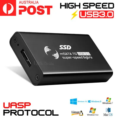$12.95 • Buy MSATA3.0 SSD To USB 3.0/2.0 External Enclosure Ssd Converter Adapter Case Box