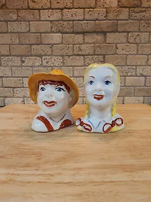 Regal China Old McDonald Boy & Girl Salt & Pepper Shakers • $23.95