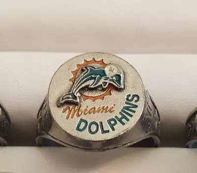 Miami Dolphins Hand Painted Pewter   = Size  14 • $9