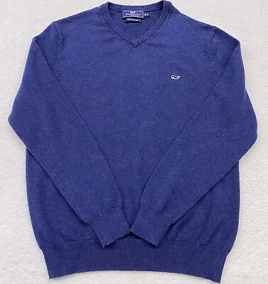 Vineyard Vines Sweater Mens Medium Blue Vneck Cashmere Blend • $24.95
