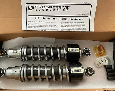 Progressive Suspension - 412-4003B - 412 Series 13.5in. Shocks Black Light Use • $240