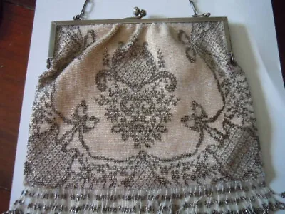 Vintage Ivory &silver Steel Bead Purse • $65