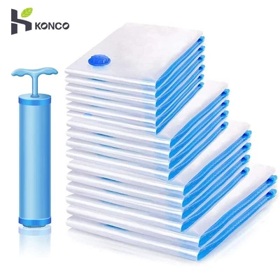$17.46 • Buy Vacuum Bag For Clothes Storage Bag With Valve Transparent Border Folding