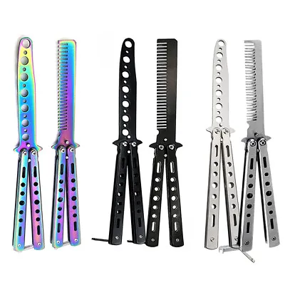 CSGO All Color Butterfly Comb Knife Metal Folding Practice Training Tool Pocket • $10.35