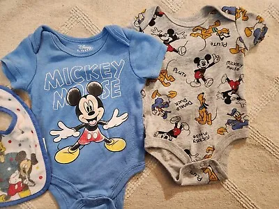 Disney Baby Outfit Size 0-3M Mickey Mouse Red Blue White • $15