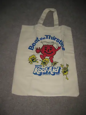 New Vintage 1980’s Kool-Aid  Beat The Thirsties  Canvas Tote Bag  12x15 • $14.99
