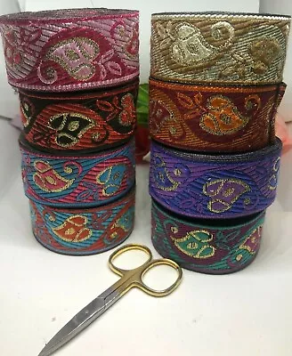 £2.25 • Buy B3) 1 Meter Metallic Ribbon Sewing Craft Trimming Haberdashery Embellishment