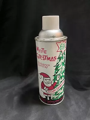 Vintage NOS White Xmas Christmas Snow Can  69 Cents . Great Graphics Display • $25.20