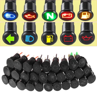 $11.05 • Buy NEW 12V 16mm Car Boat LED Dash Dashboard Panel Warning Pilot Indicator Light