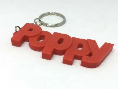 Poppy Chunky Name Keyring Design | Personalised - Choice Of Colours • £2.30