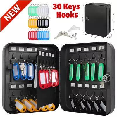 Security Key Cabinet Wall Mount Keylock Tags Slot Hook Organiser Storage Box New • $27.99