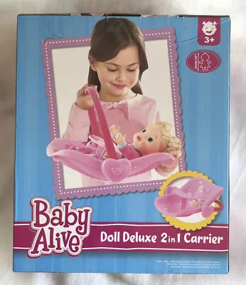 Rare BABY ALIVE Doll Pink Deluxe 2 In 1 Carrier Car Seat Toys R Us Exclusive NEW • $44.50