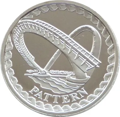 2003 Royal Mint Millennium Bridge Pattern £1 One Pound Silver Proof Coin • £0.01