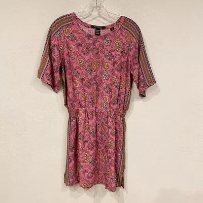 Scotch & Soda Maison Scotch Pink Paisley Mini Dress Size Petite XS EUC • $17.50