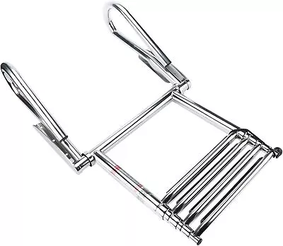 4 Step Pontoon Boat Ladder Stainless Steel Telescoping Folding Heavy Duty Ladder • $160.99