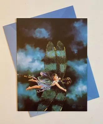 Mary Baxter St. Clair Flight Of Fancy Fairy Dragonfly Greeting Card Leanin Tree • $6