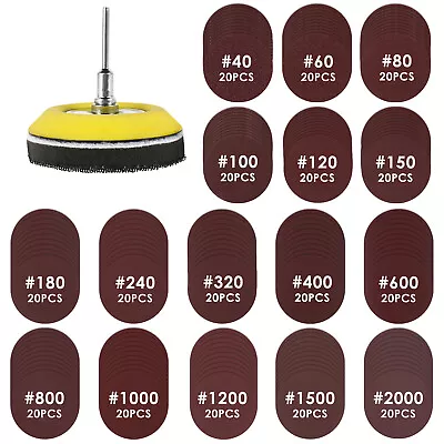 322Pcs Sanding Discs 3inch Oxide Hook And Loop Sandpaper Round Polishing  Pads❂ • $33.29