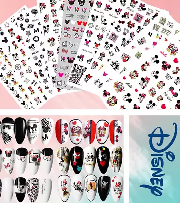 Nail Art Stickers Transfers Self Adhesive Mickey Mouse Minnie Mouse Stickers UK • £2.39