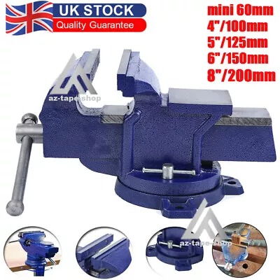 60-200mm Heavy Duty Work Bench Vice Engineer Jaw Swivel Base Workshop Vise Clamp • £53