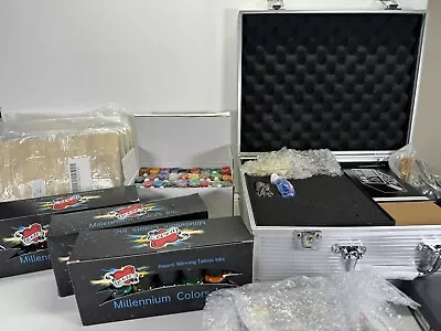 Beginner Tattoo Machine Brand New 40  New Ink + Mom’s Tattoo Ink X3 Boxes NEW! • $249.99