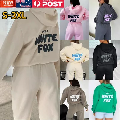 White Fox Boutique Hoodies Tracksuit Set Sweatshirt Sweatpants Womens 2PCS AU • $37.99