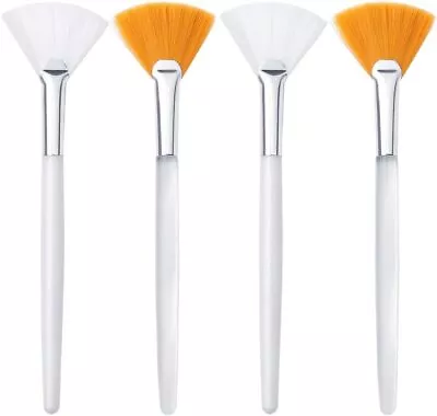 4 Pcs Face Mask Brush Applicator Brush Soft Facial Fan For...  • £6.22