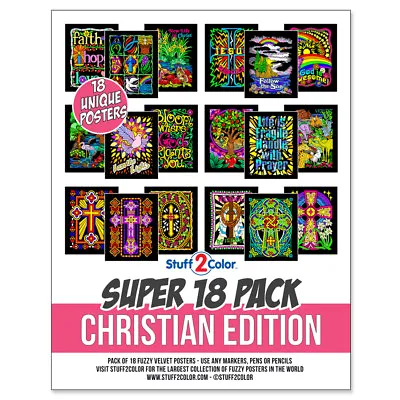 Super Pack Of 18 Fuzzy Velvet 8x10 Inch Posters (Christian Edition) Stuff2Color • $16.97