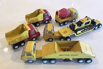 Vintage Toy Mini Tonka Truck Mixer Bottom Dump Lowboy Bulldozer 1970 • $40