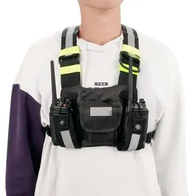 $24.45 • Buy Radio Shoulder Holster 2 Way Radio Reflective Chest Harness Holder Bag Vest Rig