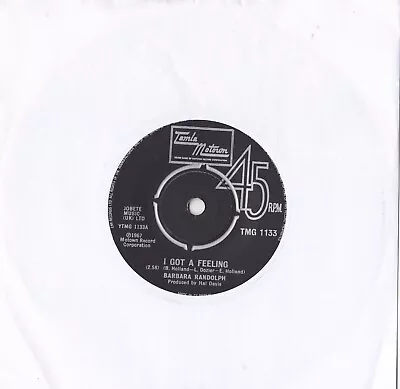 Barbara Randolph I Got A Feeling / Can I Get A Witness Tmg 1133 Rare Motown • £15.01