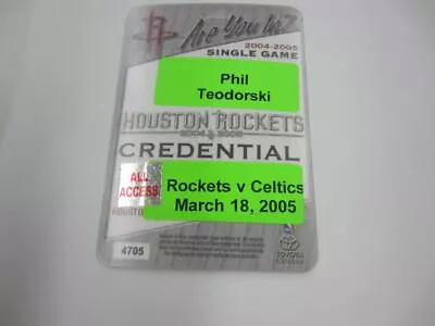 #200 HOUSTON ROCKETS 2004-2005 Are You In? Press Pass Media Credential • $9.99