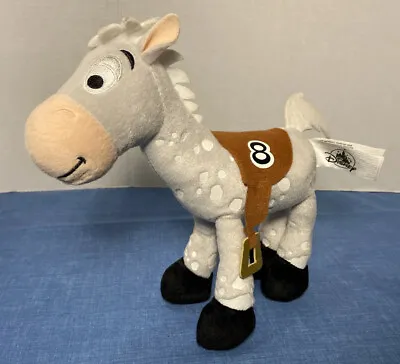 Disney Toy Story Bullseye Race Horse#8 Gray&White Spots 9”Plush Stuffed Animal • £10.39