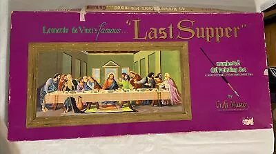 Vtg Lords Last Supper Paint By Number 32x15” MCM Original Box Craft Master M-312 • $34.99