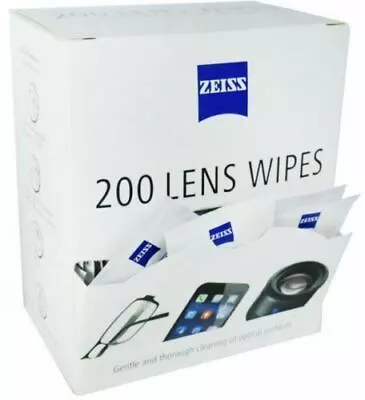 £4.99 • Buy Zeiss Lens Wipes PreMoist For Cleaning Glasses Phone Screen Camera Laptop 25-200