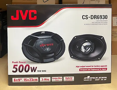JVC 6 X9  6x9 1000W 3-way Car/van Rear Shelf Deck Oval Speakers Quality New Pair • £39.99