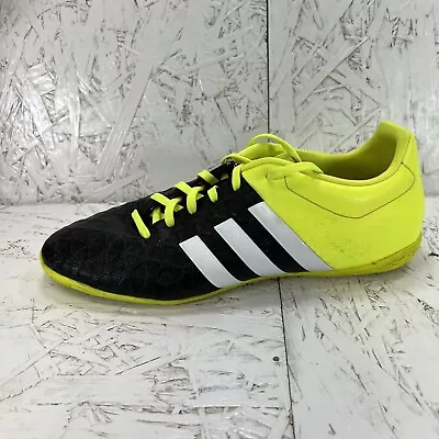 Adidas Ace 15.4 Indoor Soccer Futbol Size 7 Black/White/Solar Yellow Worn Once • $40