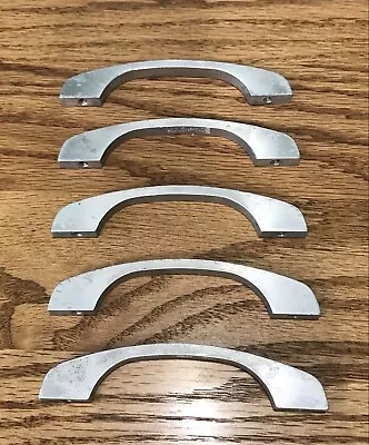 (5) Vintage Mid Century MCM Brushed Aluminum Metal Drawer Or Cabinet Pulls • $22