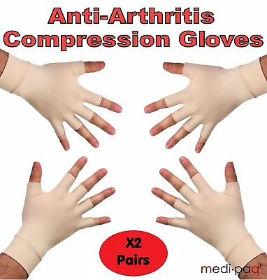 £9.79 • Buy Arthritis Compression Gloves Support Fingerless Work Breathable Pain Relief UK
