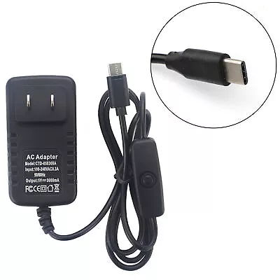 5V 3A USB-C Charger Adapter Cable ON/Off Switch For Raspberry Pi 4 Model B 4B • $16.99